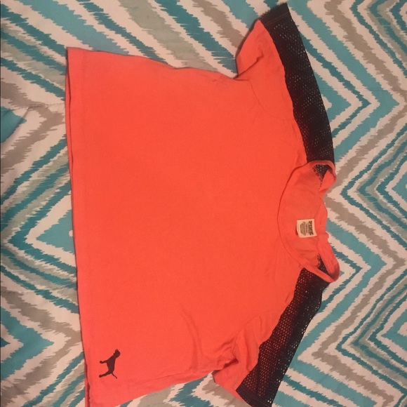 PINK Victoria's Secret Tops - Bright orange pink crop top